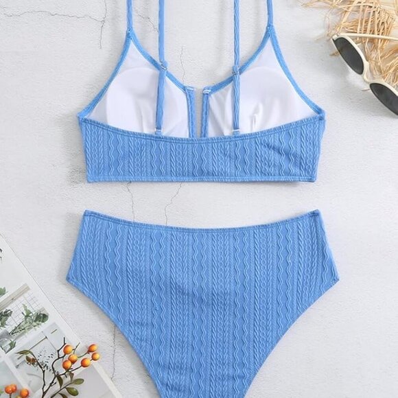 Women's V Cut High Waisted Bikini - Picture 3 of 6